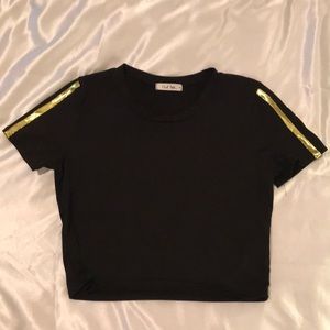 Crop Top Stripe Sleeves